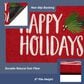 Trans-Ocean Import Natura Happy Holidays Holly 1"6" x 2"6" Red Outdoor Door Mat, , large
