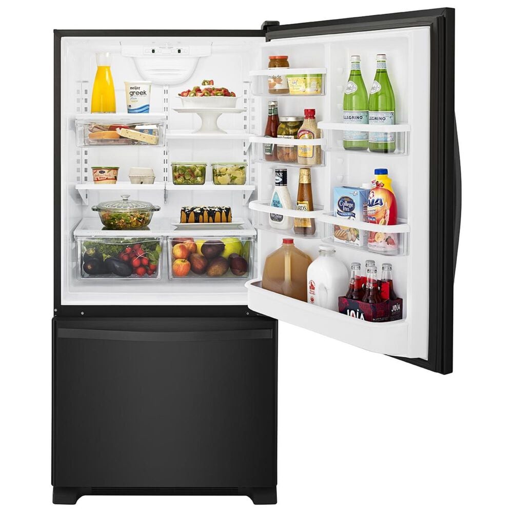 Whirlpool 22 Cu. Ft. Bottom-Freezer Refrigerator with Freezer Drawer in Black, , large