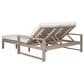 HOMLUX Patio 2-Person Lounge Chair with Grey Frame in Beige, , large