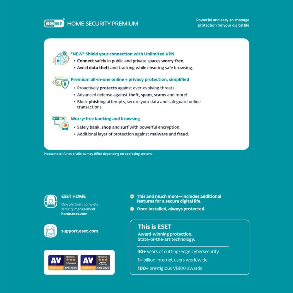 ESET Home Security Premium | 1 Year | 3 Devices | Large Card, , large