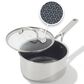 Green Pan Trident Hybrid 2.54 Qt Nonstick Saucepan with Lid in Stainless Steel, , large