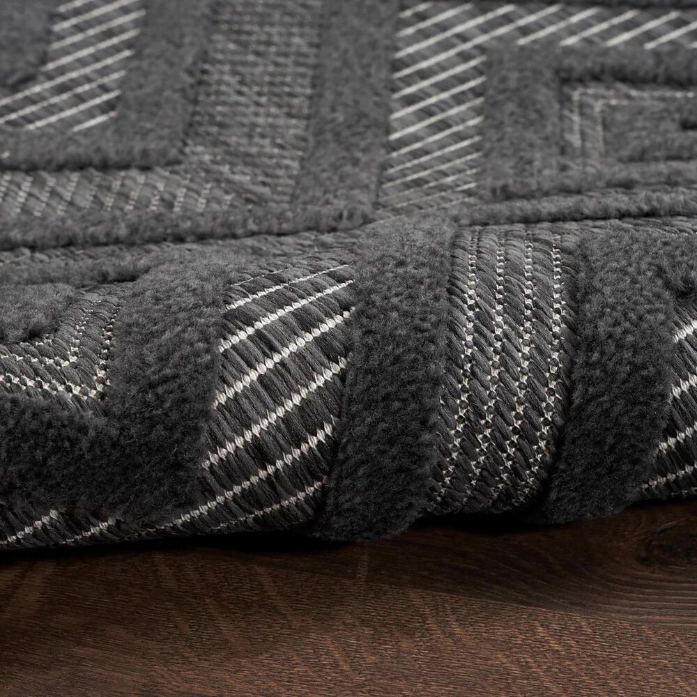 Nourison Versatile 2&#39; x 4&#39; Charcoal and Black Indoor/Outdoor Area Rug, , large