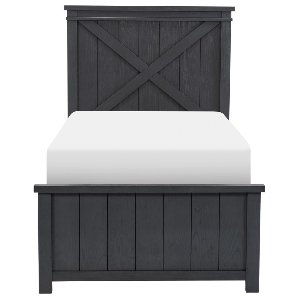 Legacy Classic Flatiron Twin Panel Bed with Trundle in Midnight, , large