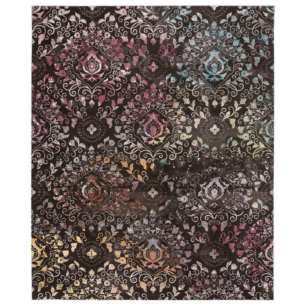 Safavieh Aria 9" x 12" Brown and Multicolor Area Rug, , large