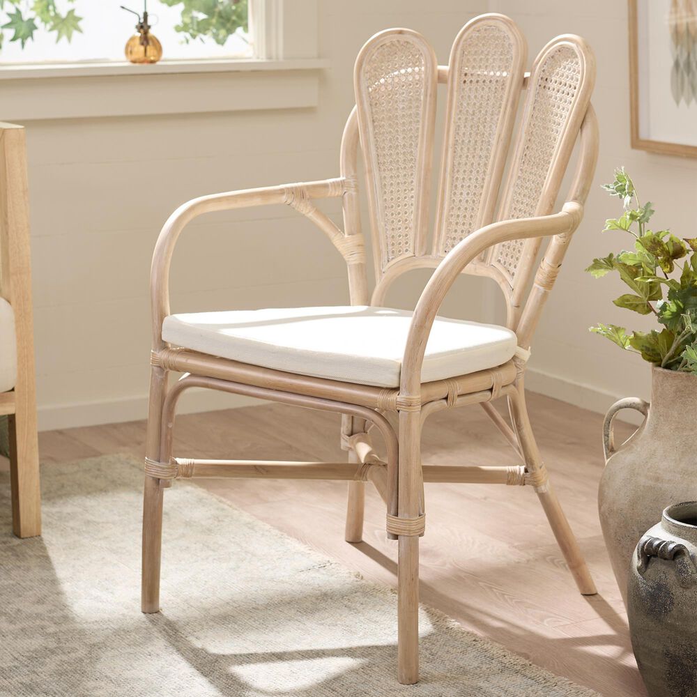 Safavieh Maki Arm Chair in Ivory, , large