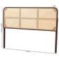 Baxton Studio Lainer Queen Panel Headboard in Dark Brown and Natural Brown, , large