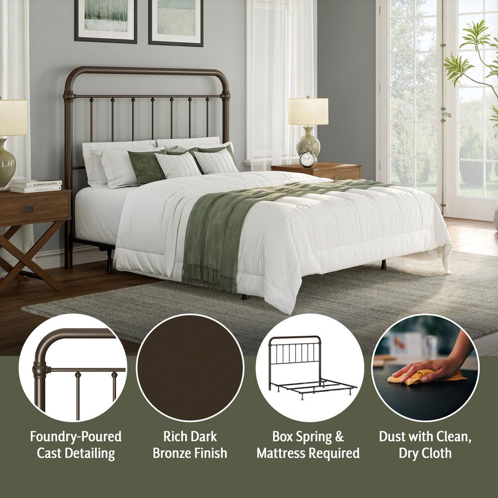 Richlands Furniture Kirkland Full/Queen Slat Metal Bed  in Dark Bronze, , large