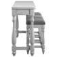Golden Wave Furniture New Haven Sofa Table with Three Stools in Oyster Shell, , large