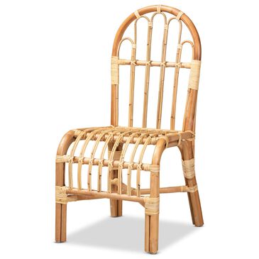 Baxton Studio Athena Rattan Chair in Natural, , large