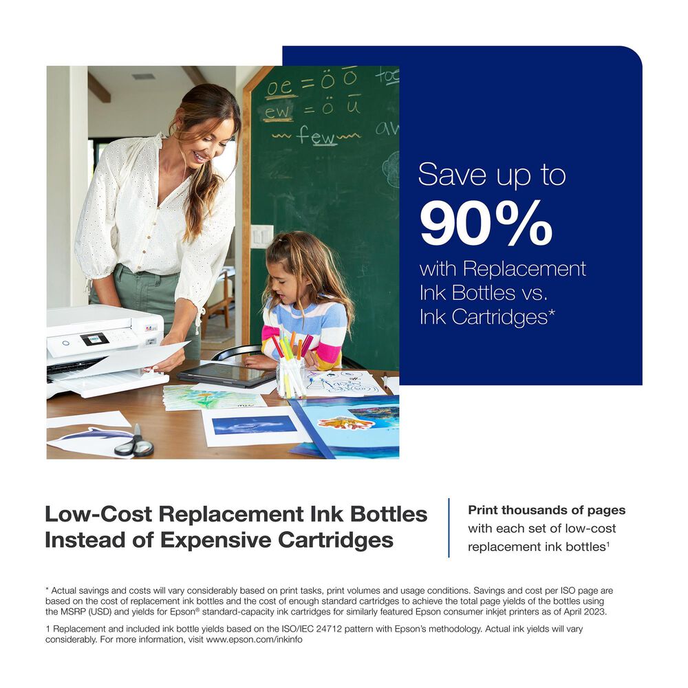 Epson EcoTank ET-2850 Wireless Color All-in-One Cartridge-Free Supertank Printer with Scan, Copy and Auto 2-sided Printing, , large