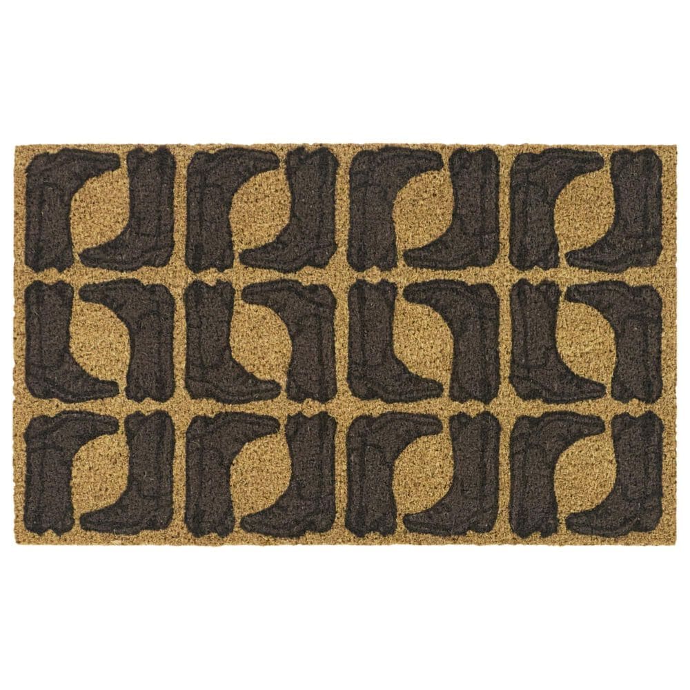 Balta Rugs Cowboy Boots Brown 1"6" x 2"6" Door Mat, , large