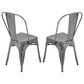 Lumisource Oregon Stackable Dining Chair in Brushed Silver/Brushed Silver (Set of 2), , large