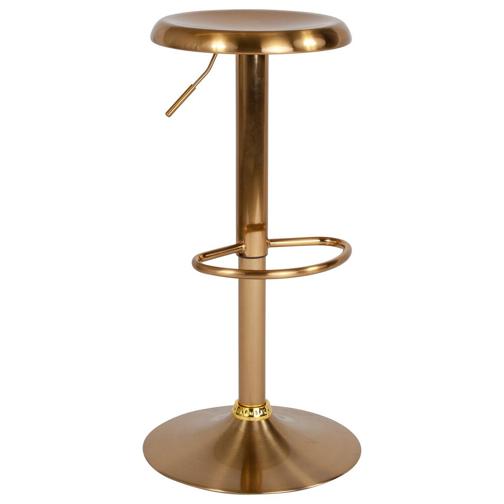 Flash Furniture Madrid Adjustable Barstool in Gold, , large