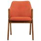 Armen Living Westmont and Renzo 5-Piece Dining Set with Orange Cushion in Walnut, , large