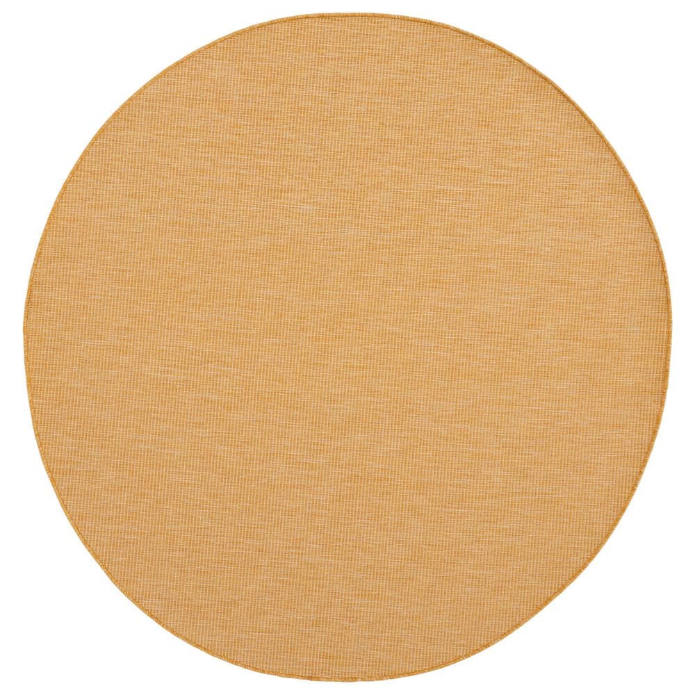 Nourison Positano 6" Round Yellow Indoor/Outdoor Area Rug, , large