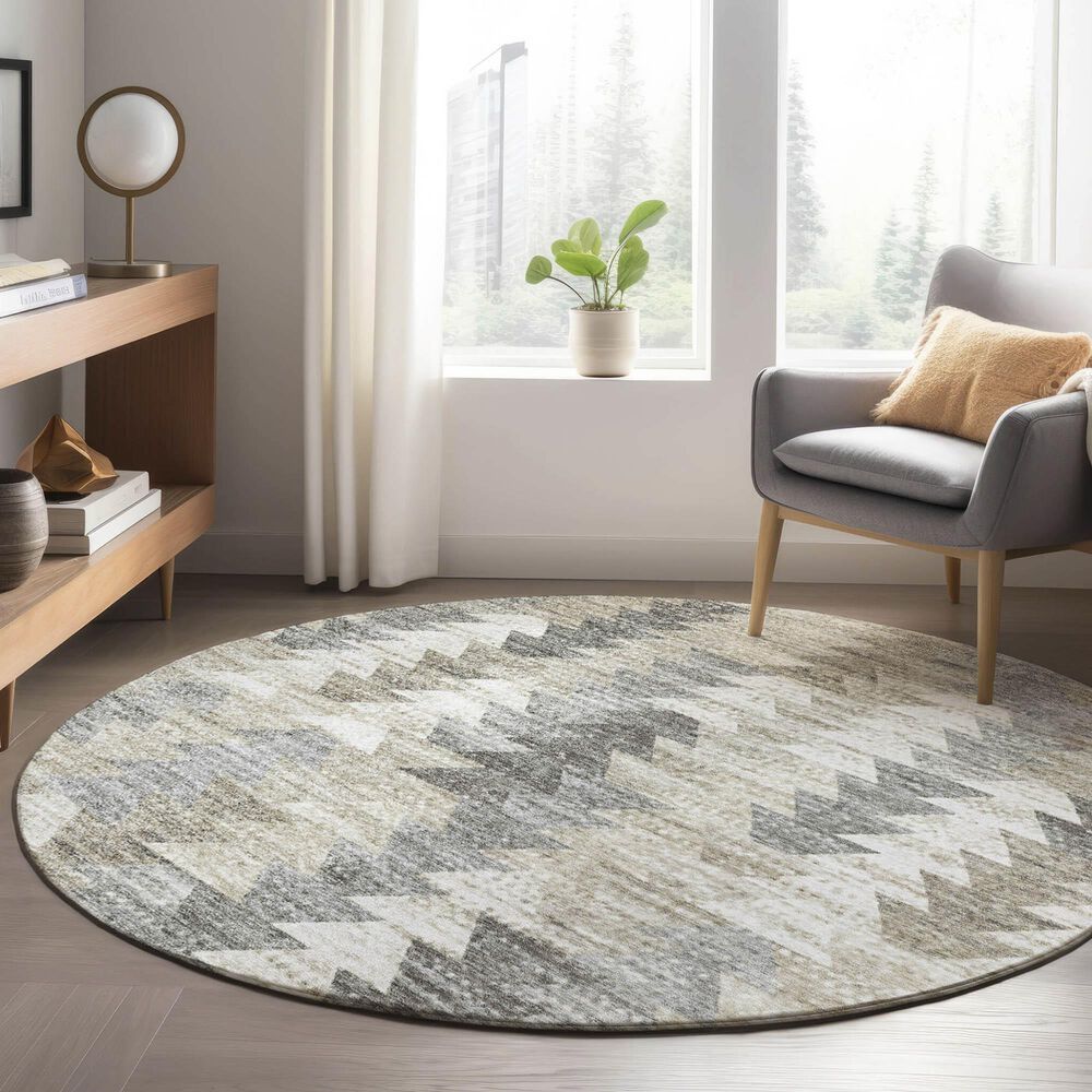 Dalyn Rug Company Trevi TV20 8&#39; Round Taupe Area Rug, , large