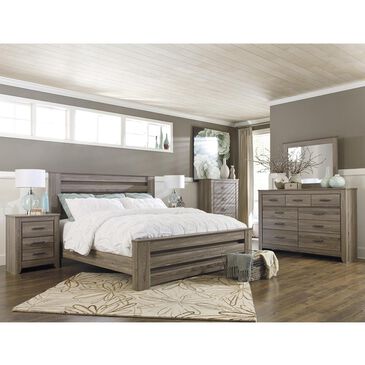 Signature Design by Ashley Zelen 5 Piece King Bedroom Set in Warm Gray, , large