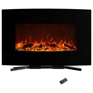 Timberlake Northwest 36" Color Changing Fireplace with Wall Mount in Black, , large