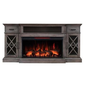 Fabio Flames Hamilton Panorama Media Mantel in Weathered Gray, , large