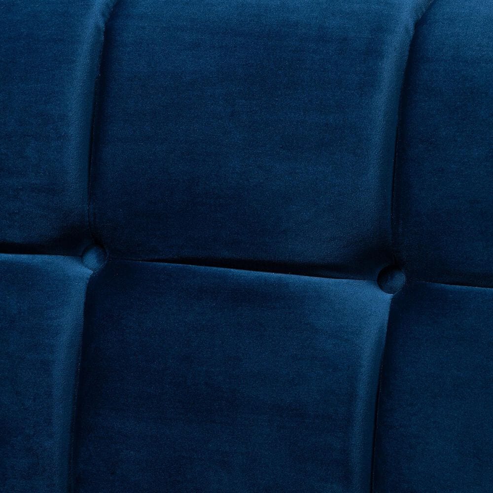 Baxton Studio Loreto Stationary Sofa in Navy Blue Velvet, , large