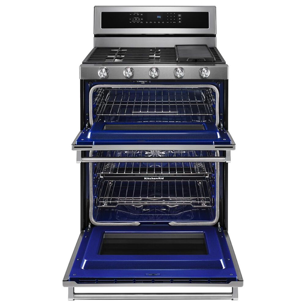 KitchenAid 6.7 Cu. Ft. Freestanding Dual Fuel Double Oven Range, , large