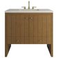 James Martin Hudson 36" Single Bathroom Vanity in Honey Oak with 3 cm Siberian Silestone Top and Rectangular Sink, , large