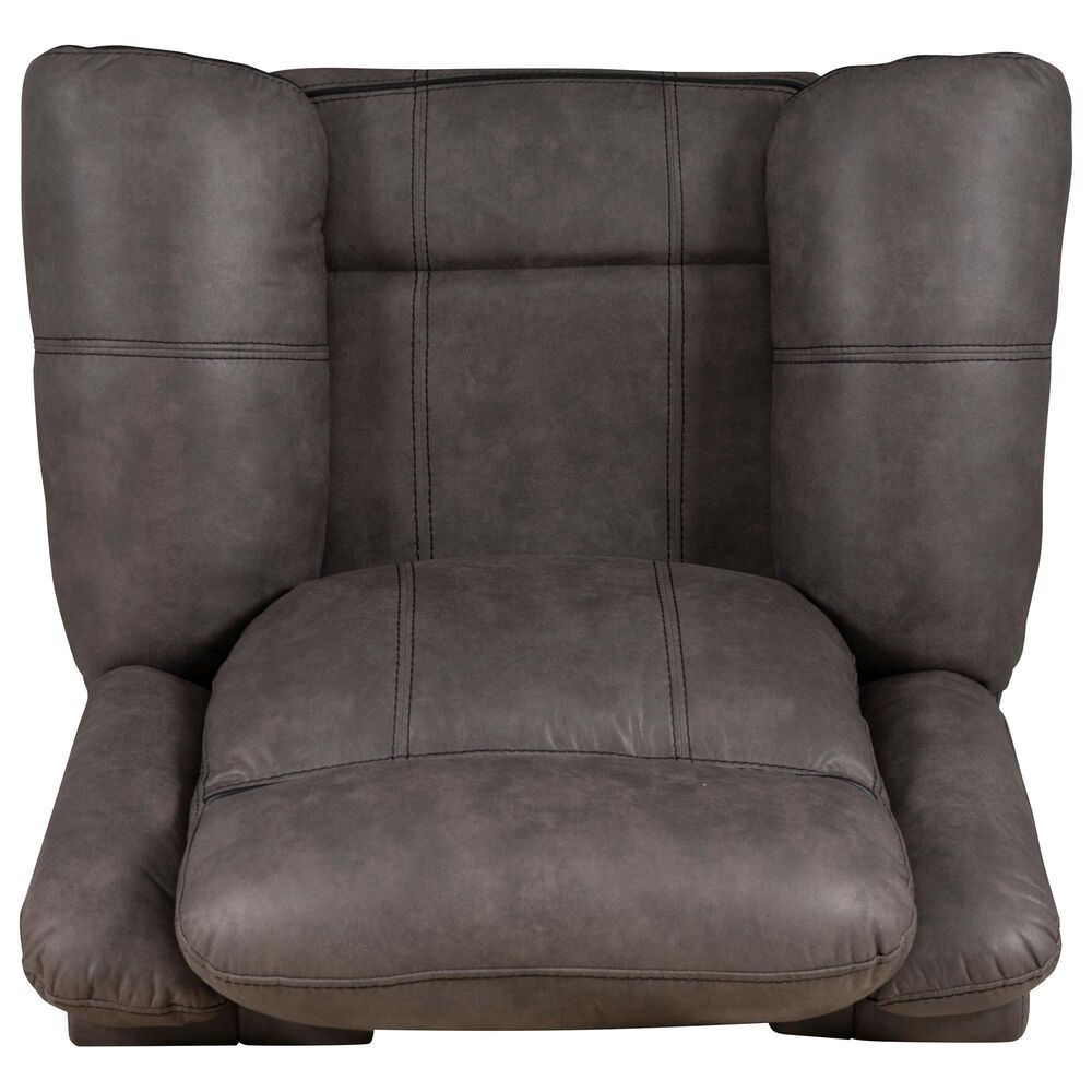Linon Home Decor Gideon Manual Recliner in Stone Grey, , large
