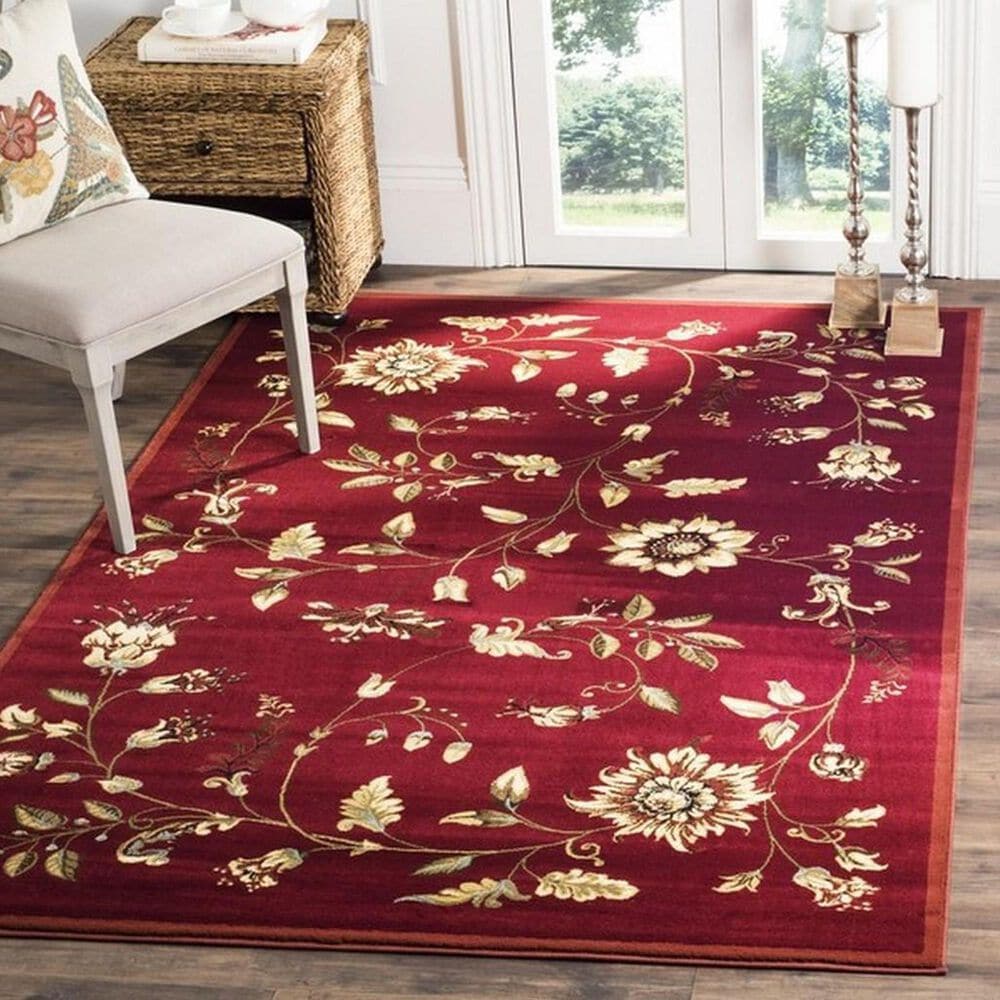 Safavieh Lyndhurst LNH552 5&#39;3&quot; x 7&#39;6&quot; Red and Multicolor Area Rug, , large