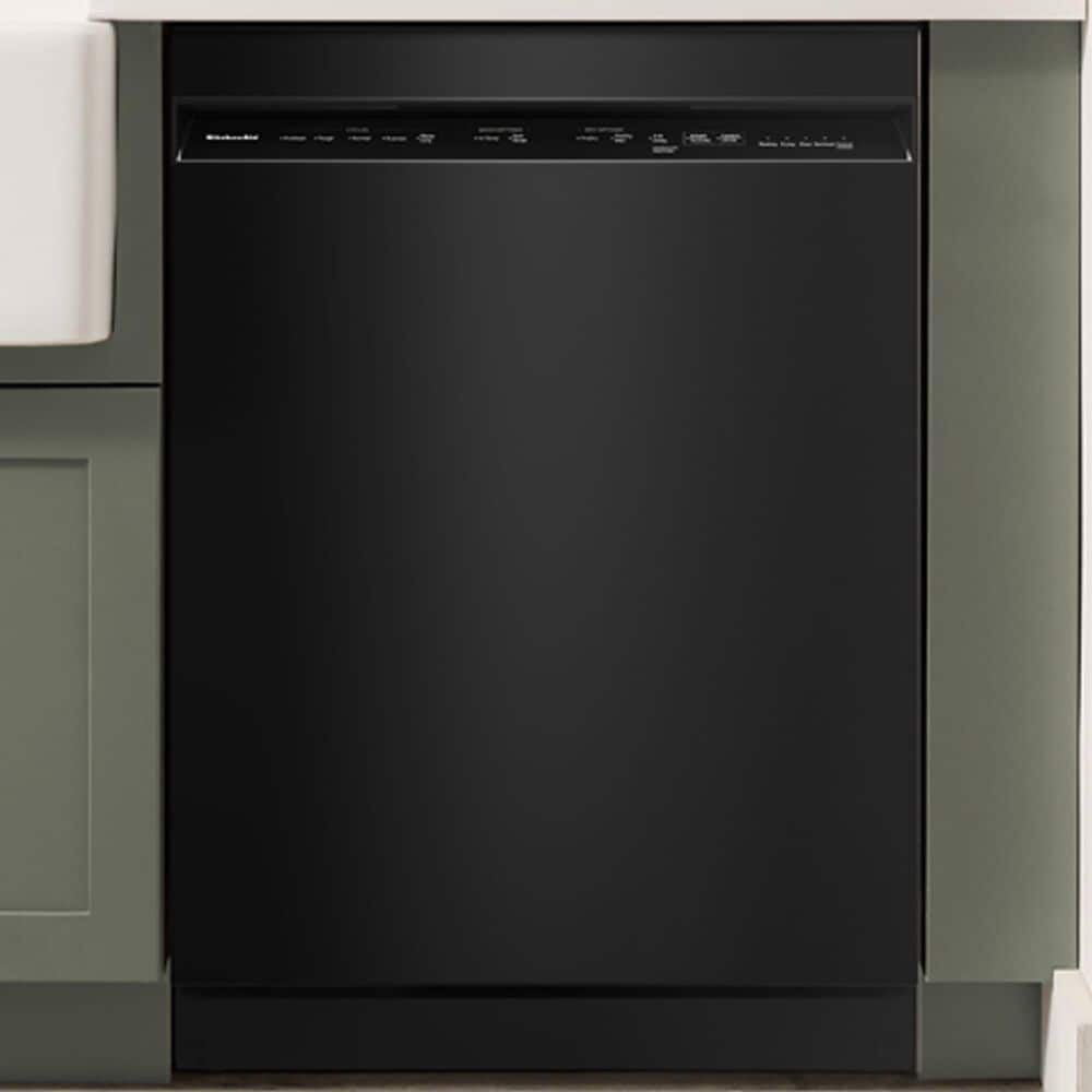 KitchenAid 24&quot; Third Level Utensil Rack Dishwasher with 30+ Total Wash Jets and Pocket Handle in Black, , large