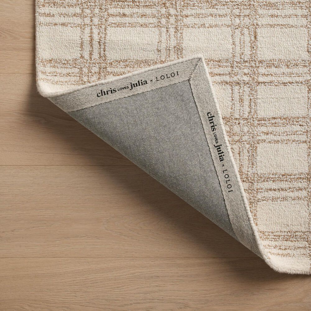 Chris Loves Julia x Loloi Polly 2&#39; x 5&#39; Cream and Sand Runner, , large