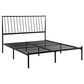 Hearth and Haven Queen Platform Bed with Angle Headboard in Black, , large