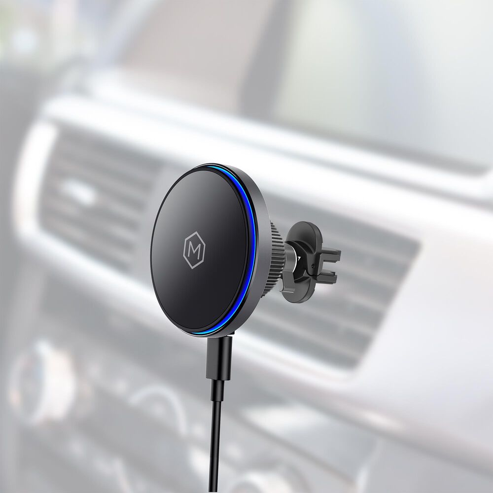 The Mighty Mount MagSwitch Qi2 Wireless Car Charger Mount Combo with Vent and Dash Base in Matte Black, , large