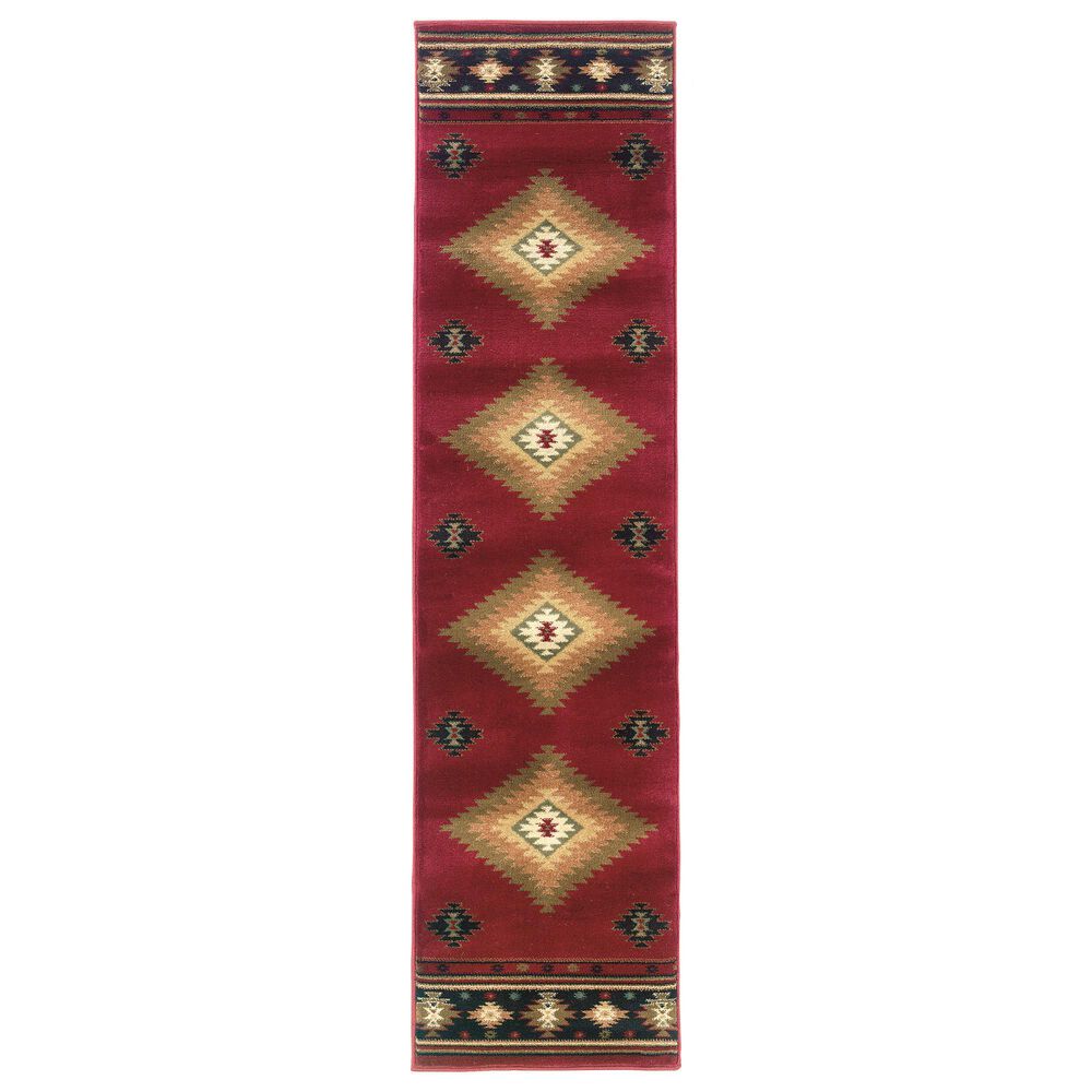 Oriental Weavers Hudson 87K 1"10" x 7"6" Red Runner, , large