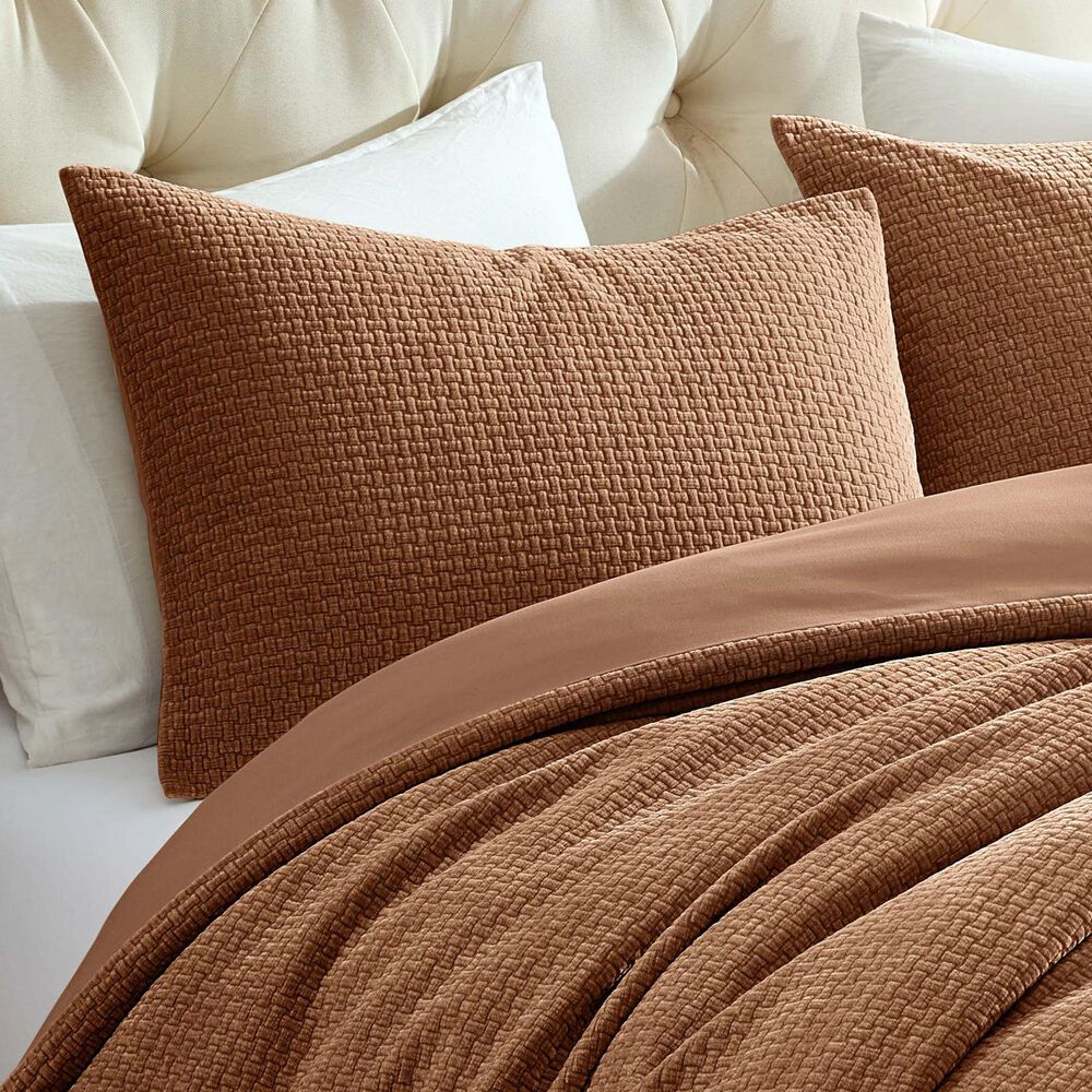 Hallmart Collectibles Judith 3-Piece King Coverlet Set in Whiskey, , large