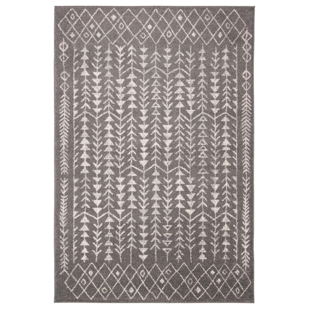 Safavieh Tulum Transitional 5"3" x 7"6" Dark Grey and Ivory Area Rug, , large