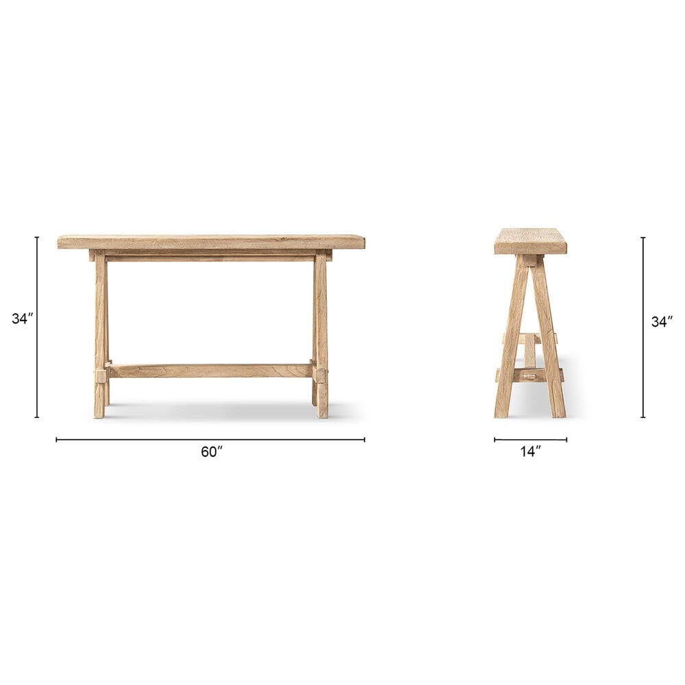 Jennifer Taylor Home Hawthorne 60" Console Table in Heritage Light Natural Brown, , large