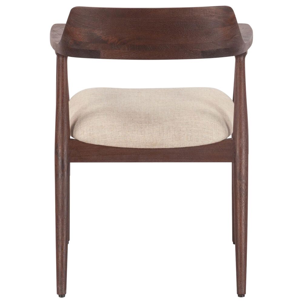 Home Trends &amp; Design Cambridge Upholstered Dining Arm Chair in Dark Walnut, , large