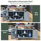 HOMLUX 50" Outdoor Kitchen Island in Grey Blue and Stainless Steel, , large