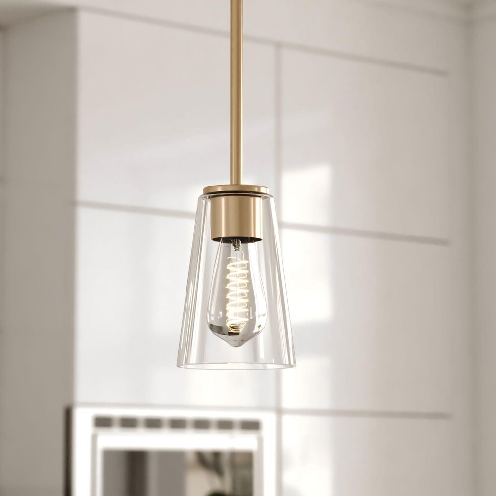 Vaxcel Beverly 1-Light Pendant in Muted Brass, , large