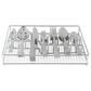 Gibson Overseas, Inc Prato 65-Piece Flatware Set with Wire Caddy in Silver, , large