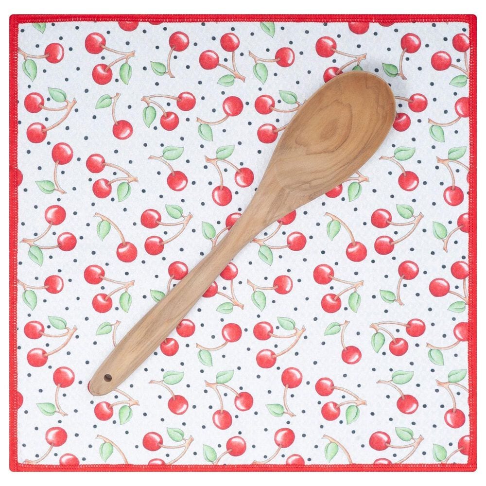 Once Again Home Cherry Harvest Reversible Mighty Mini Towel in Red &#40;Set of 3&#41;, , large