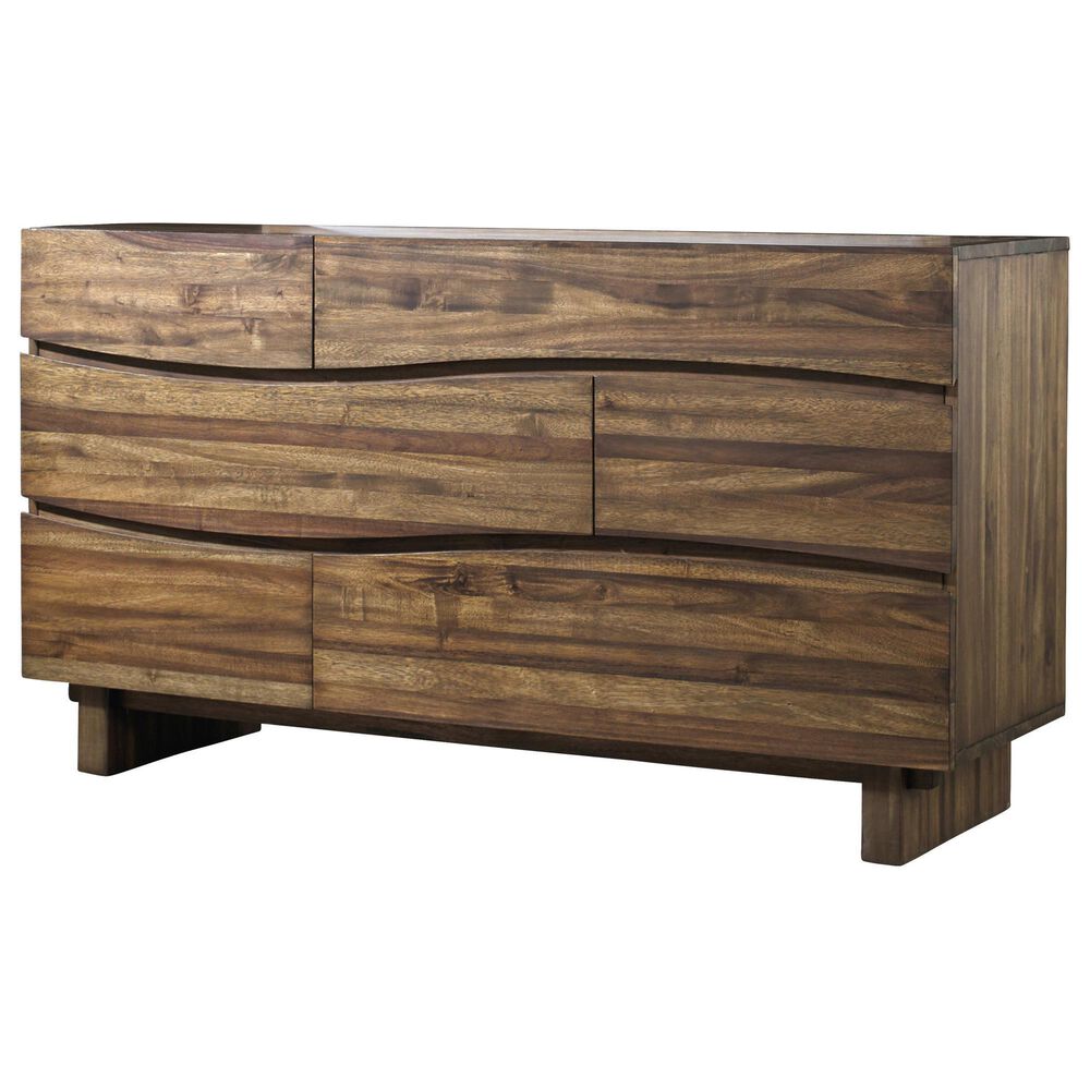 Urban Home Ocean 6-Drawer Dresser in Natural Sengon, , large