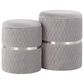 Lumisource Cinch 2-Piece Nesting Ottoman Set in Silver, , large