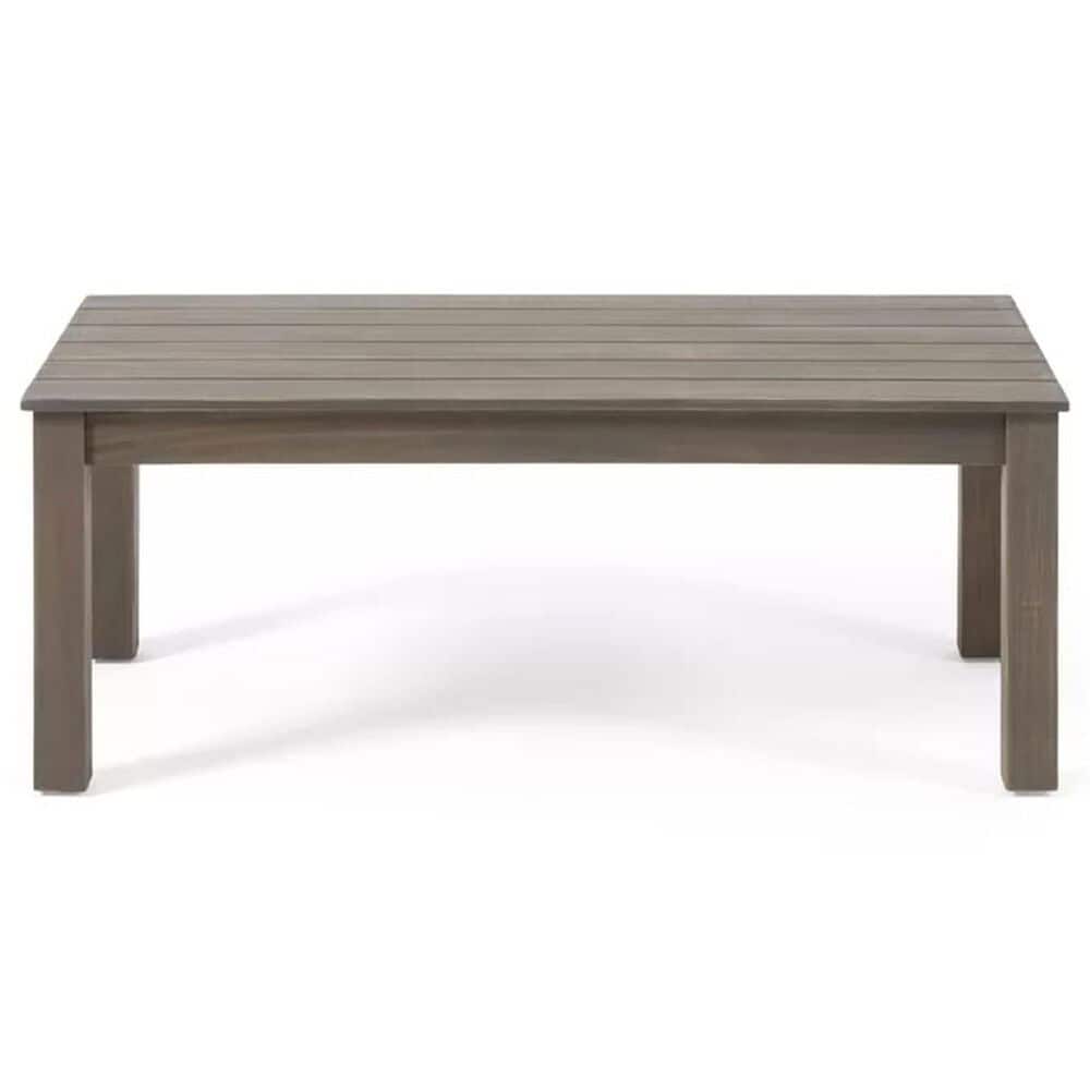 Hearth and Haven Temecula 4-Piece Outdoor Chat Set with Rectangular Coffee Table in Gray, , large