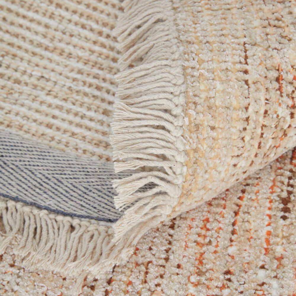 Feizy Caldwell 5&#39; x 7&#39;6&quot; Orange and Ivory Area Rug, , large