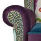 Jennifer Taylor Home Anya Arm Chair in Navy Blue, Purple, Red, Taupe and Green, , large