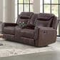 Mayberry Hill Panther Manual Reclining Loveseat in Neono Brown, , large