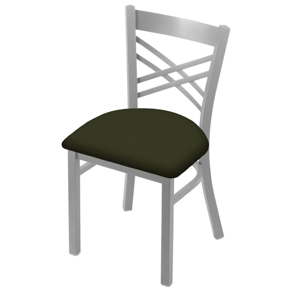 Holland Bar Stool 620 Catalina 18" Chair with Anodized Nickel and Canter Pine Seat, , large