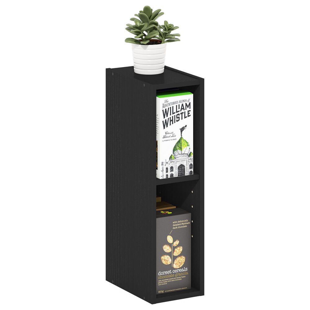 HOMLUX 2-Tier Open Bookcase with 6" Shelf in Blackwood, , large