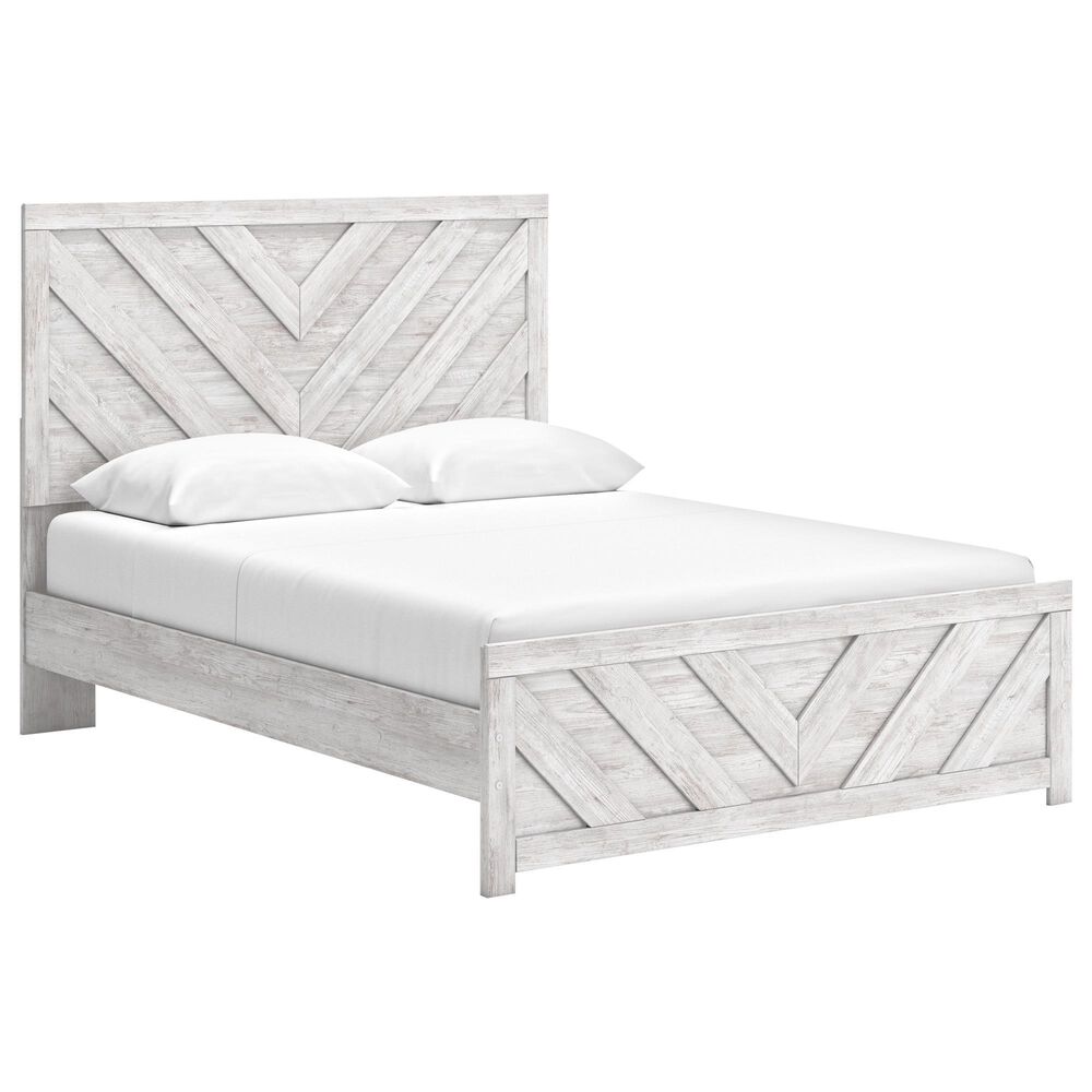 Ashley Cayboni 4 Piece Queen Bedroom Set in Whitewash Paint, , large